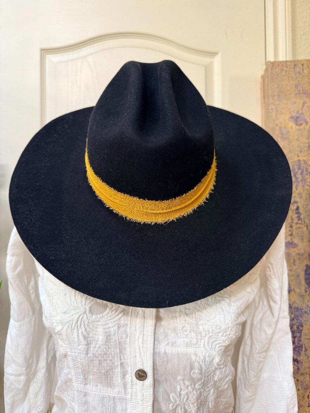 100% Black Wool Hat Bar Western Cowboy Cowgirl Hat